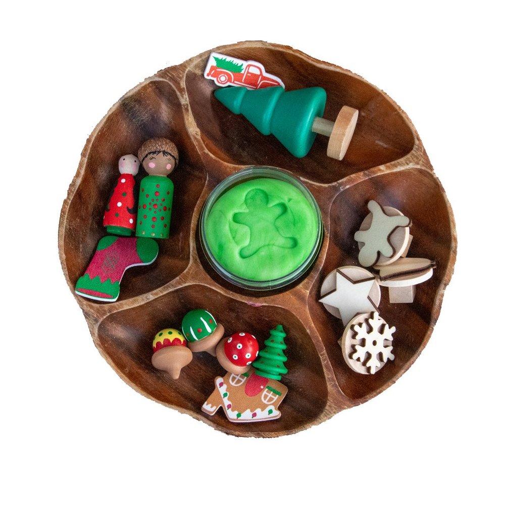Christmas Sensory Kit, Montessori Toys, Play Dough Kit, Kid Toys